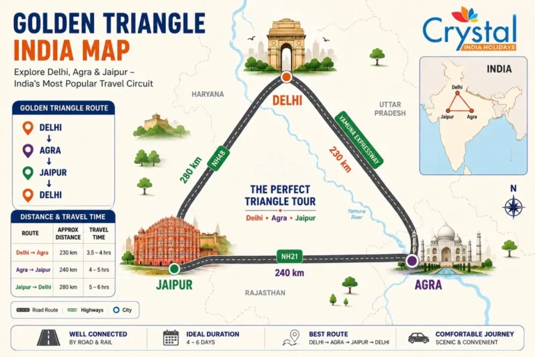 map of the golden triangle india​