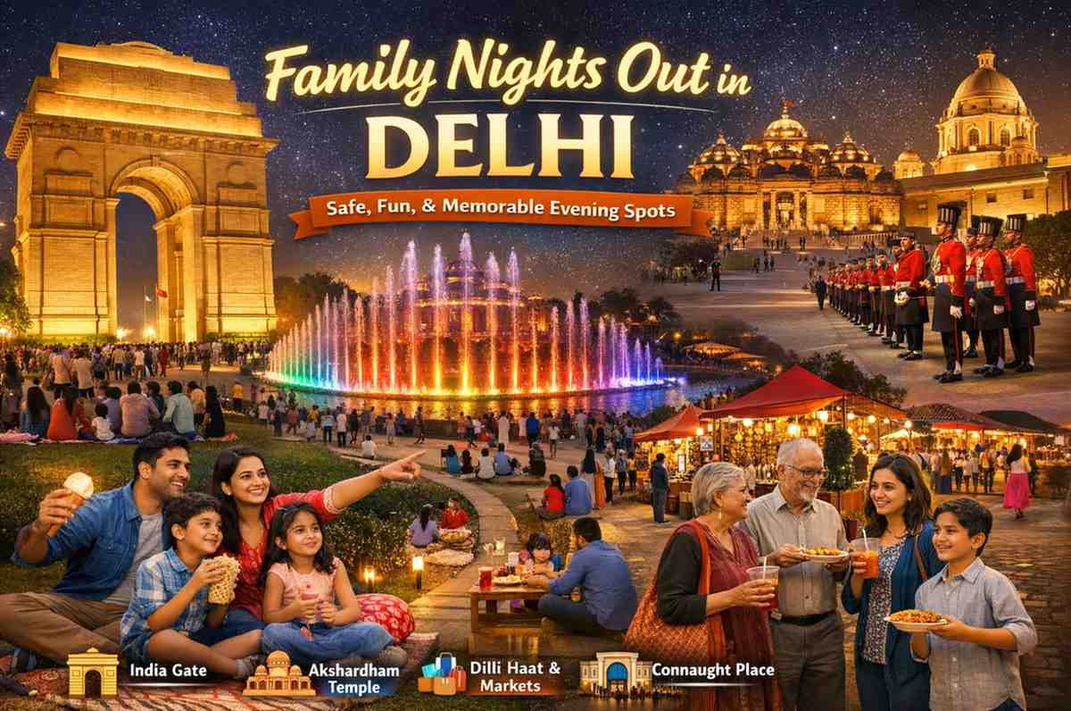 Best Family Places to Visit in Delhi at Night
